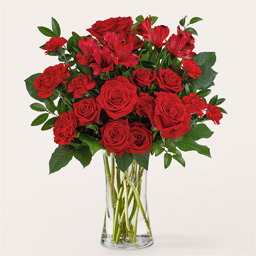 Brilliant Ruby Bouquet – Flajes Flowers, Nutley NJ