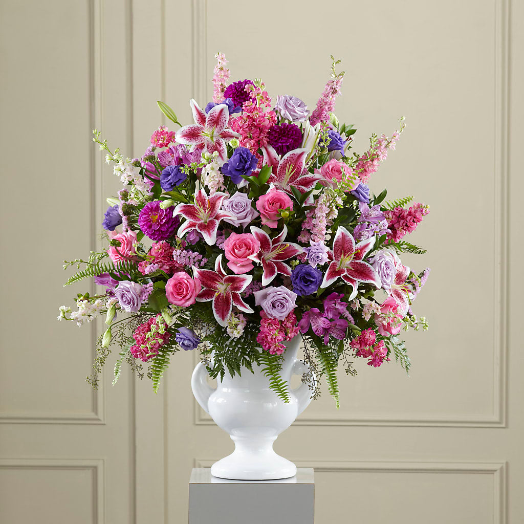 Peaceful Tribute Arrangement – Flajes Flowers, Nutley NJ