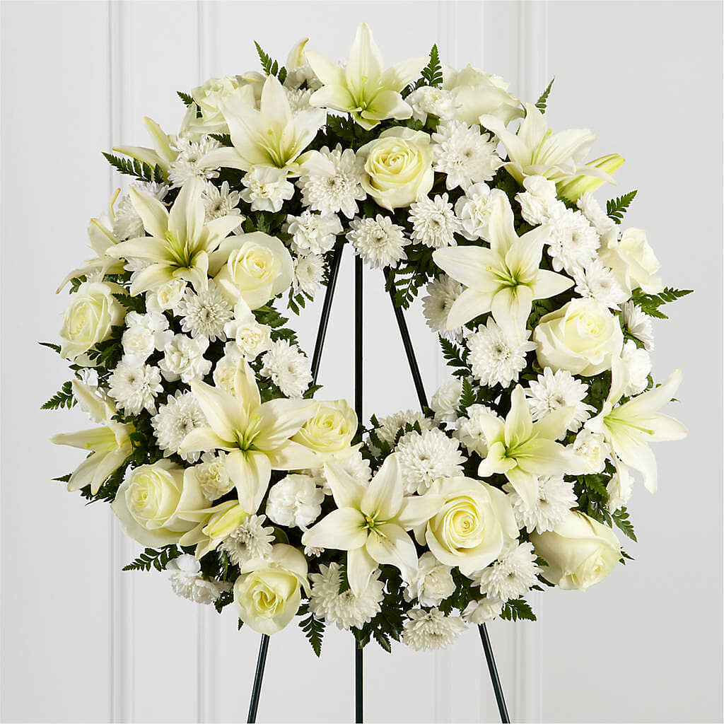 Treasured Tribute Wreath – Flajes Flowers, Nutley NJ