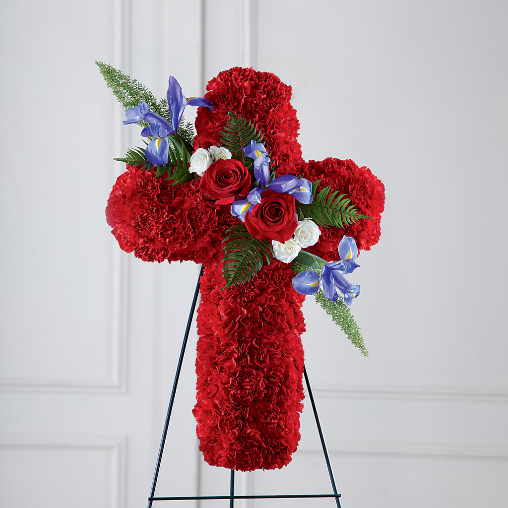 Faithful Hero Floral Cross – Flajes Flowers, Nutley NJ