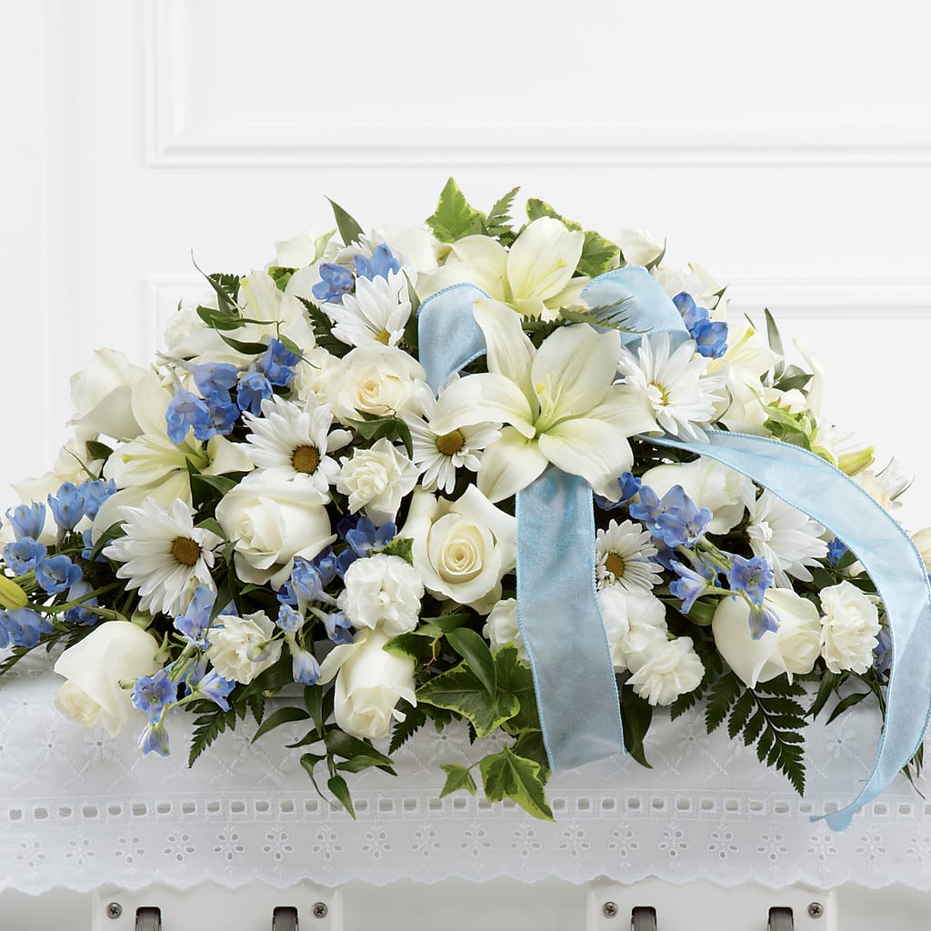 Tender Treasure Casket Spray – Flajes Flowers, Nutley NJ