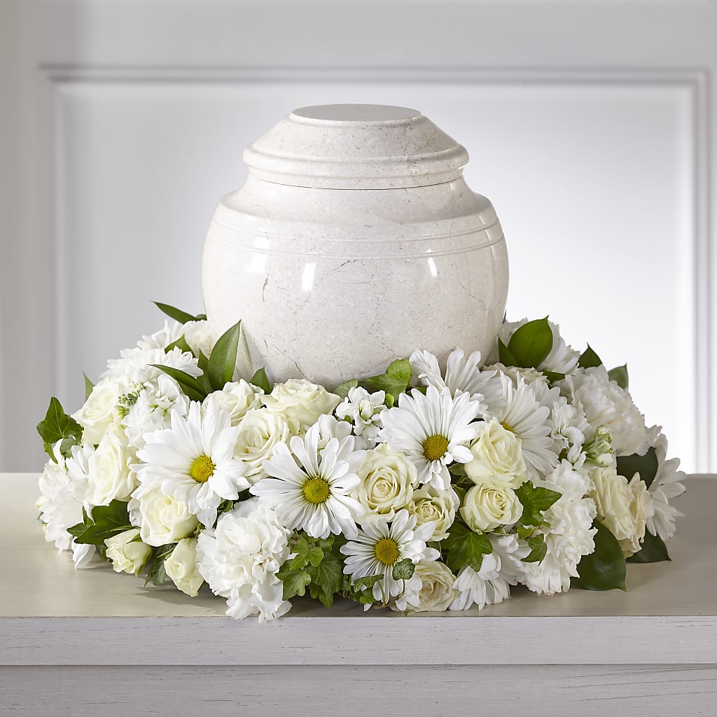Ivory Gardens Cremation Adornment – Flajes Flowers, Nutley NJ