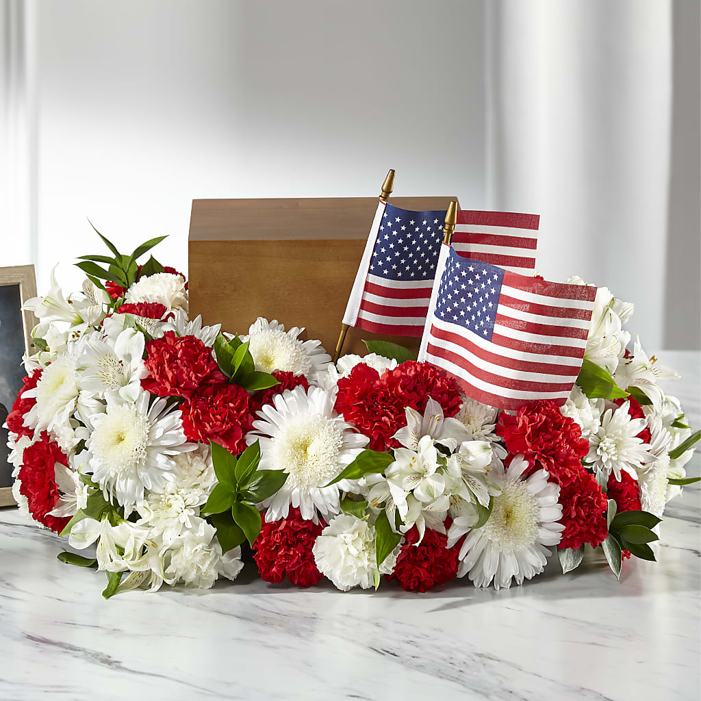 Spirit of Patriotism Cremation Adornment – Flajes Flowers, Nutley NJ