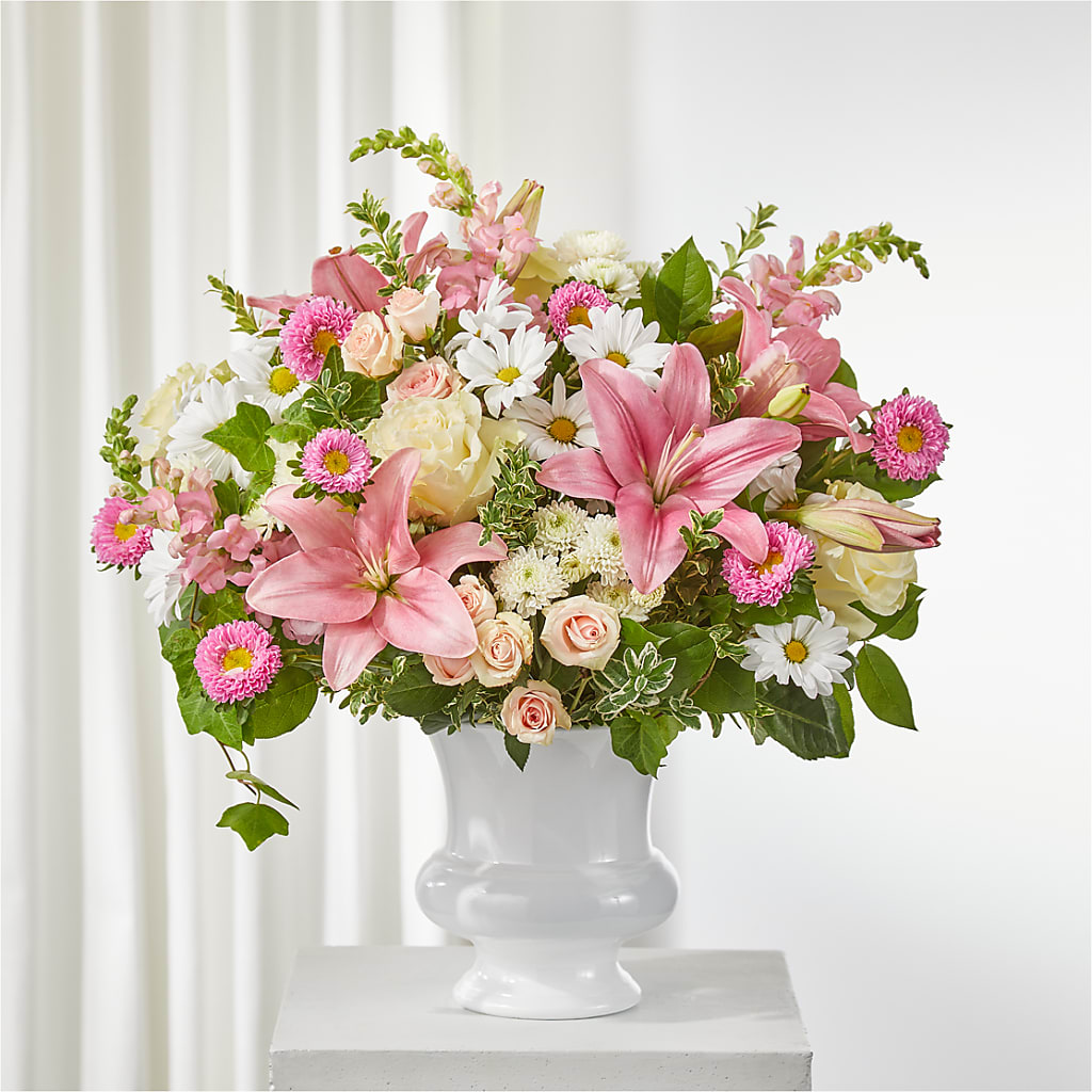 Empathetic Blooms Urn Arrangement – Flajes Flowers, Nutley NJ
