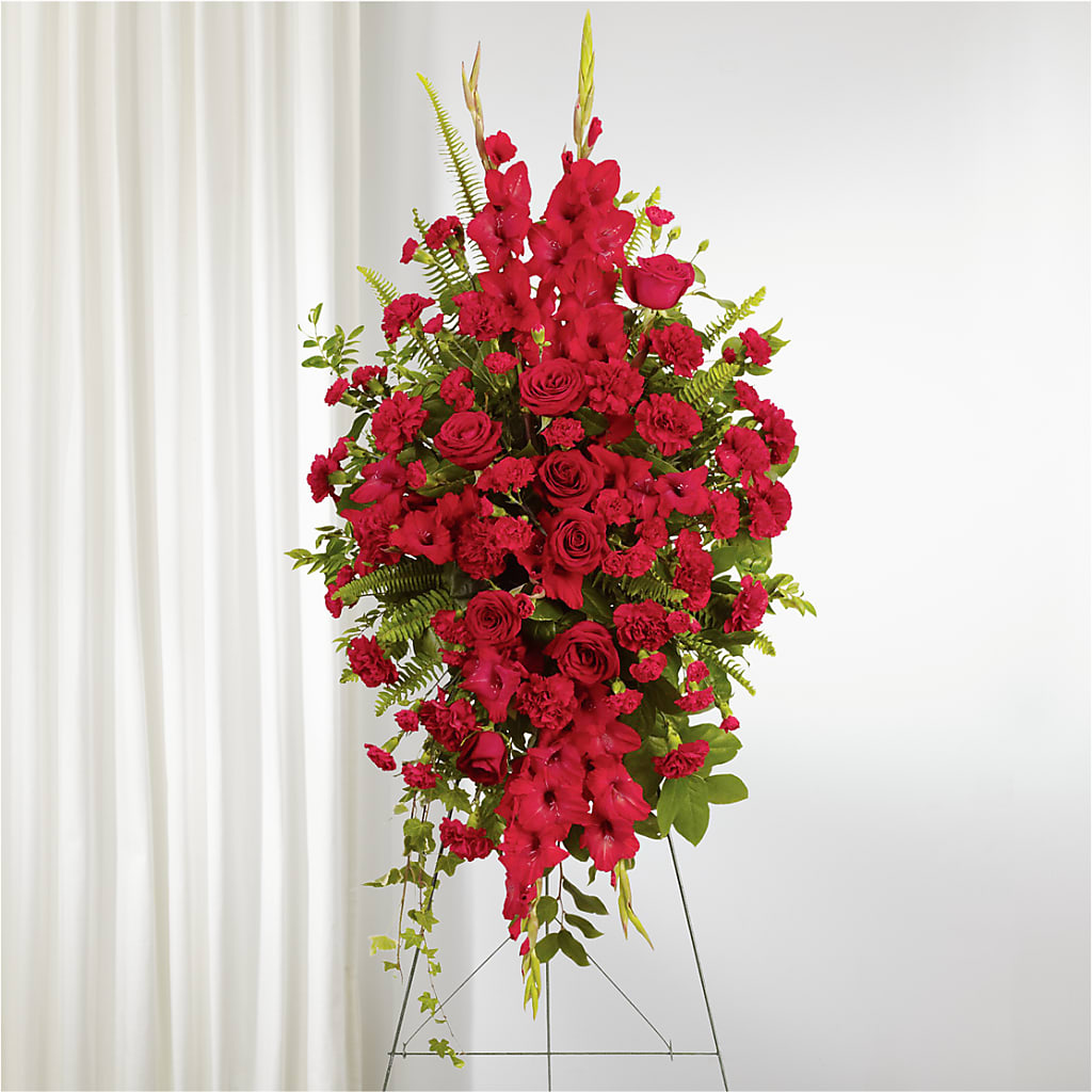 From the Heart Standing Spray – Flajes Flowers, Nutley NJ