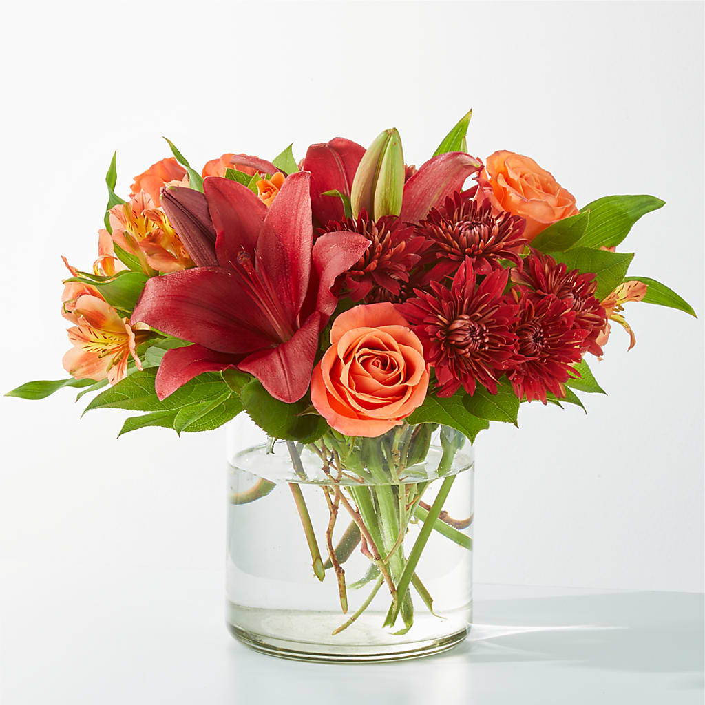 Crimson Leaves Bouquet – Flajes Flowers, Nutley NJ