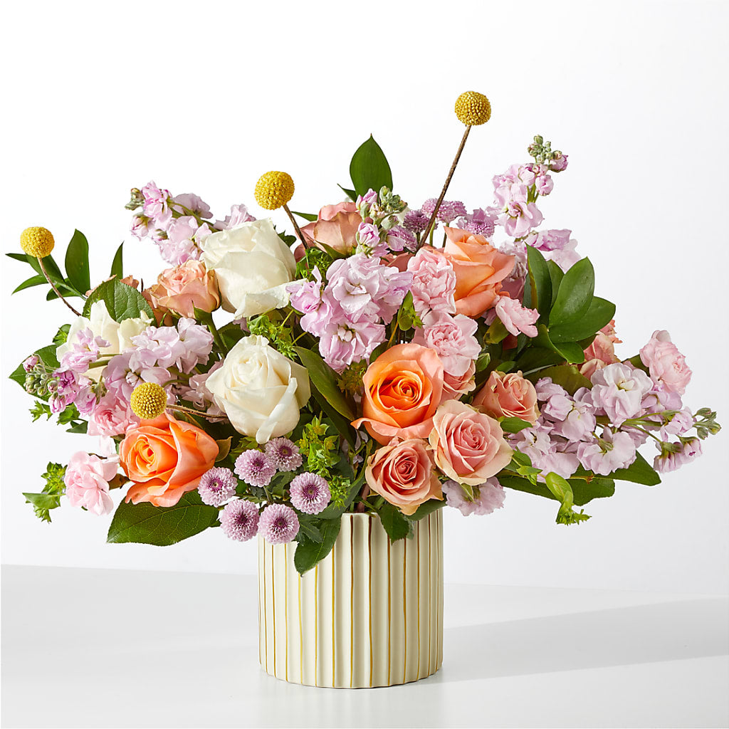 French Market Bouquet with Ivory Vase – Flajes Flowers, Nutley NJ