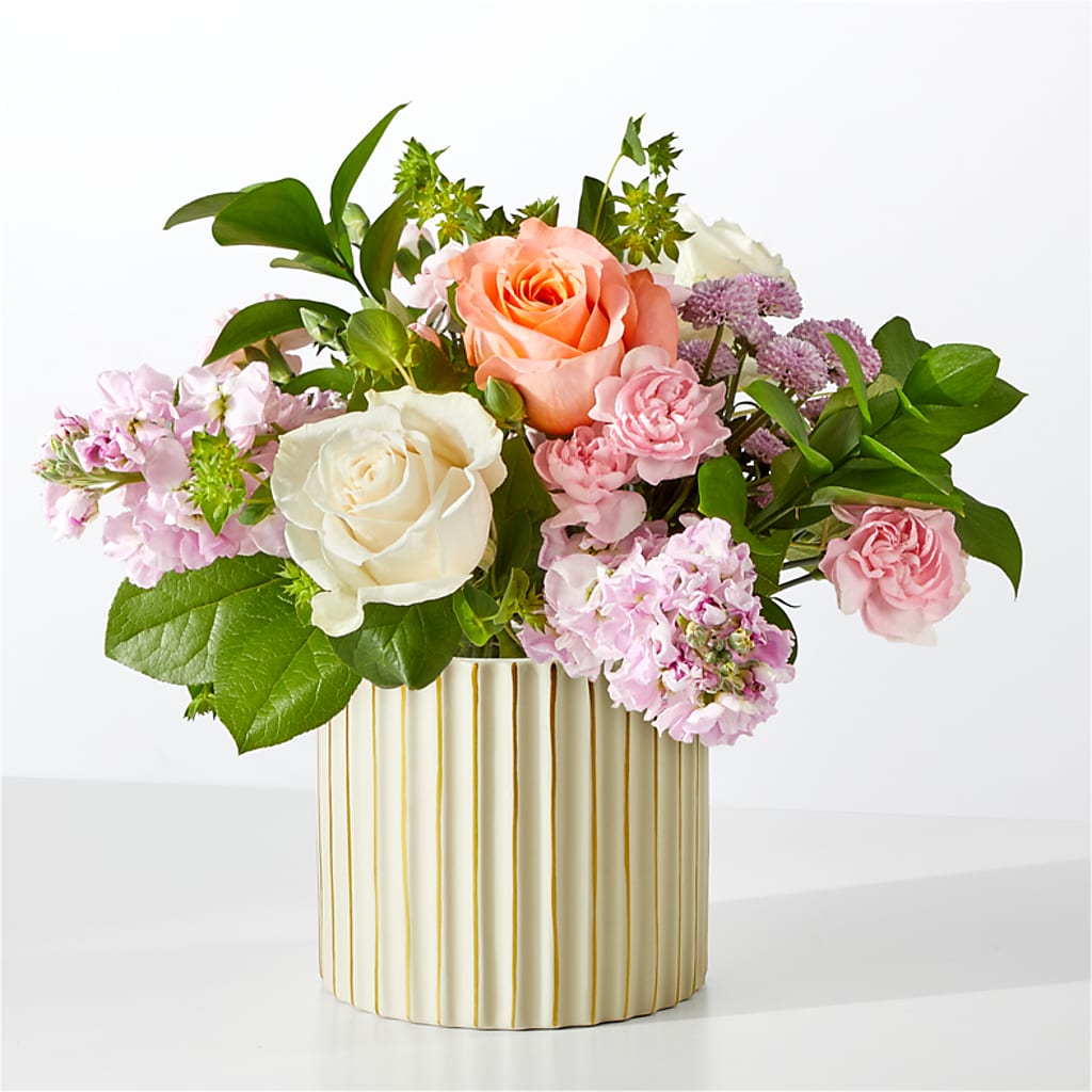 French Market Bouquet with Ivory Vase – Flajes Flowers, Nutley NJ