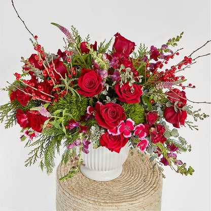Big Red Bow Bouquet –  Flajes Flowers, Nutley NJ