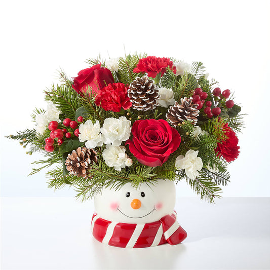 Jolly Snowman Bouquet –  Flajes Flowers, Nutley NJ