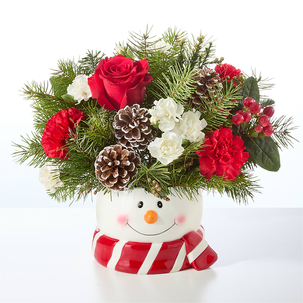 Jolly Snowman Bouquet –  Flajes Flowers, Nutley NJ