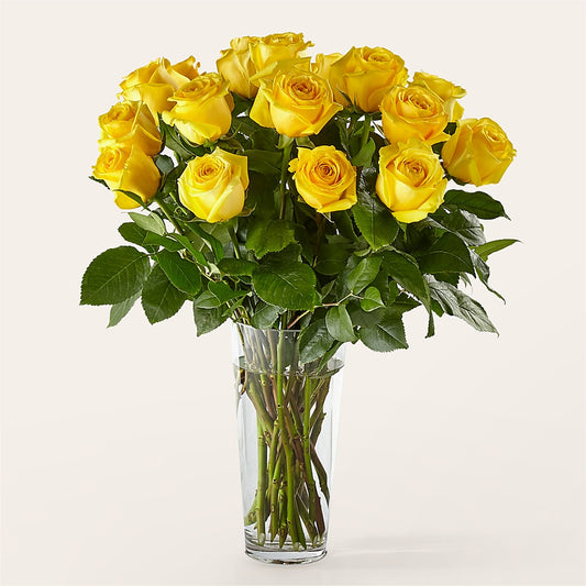 Long Stem Yellow Rose Bouquet –  Flajes Flowers, Nutley NJ