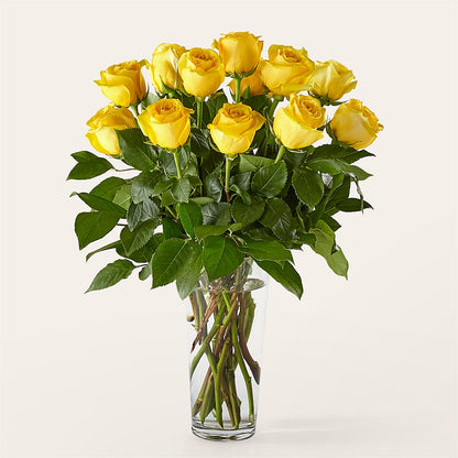 Long Stem Yellow Rose Bouquet –  Flajes Flowers, Nutley NJ