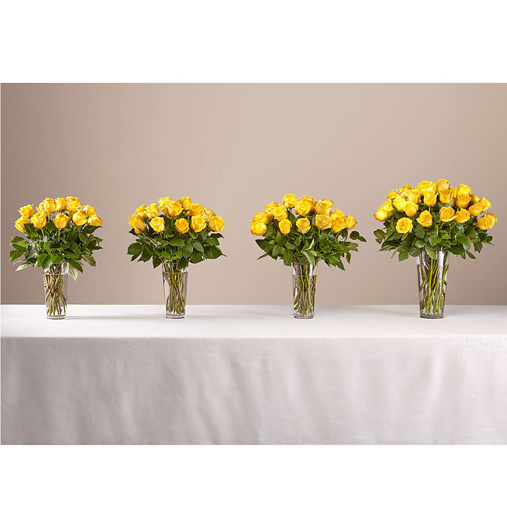Long Stem Yellow Rose Bouquet –  Flajes Flowers, Nutley NJ