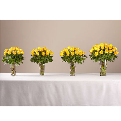 Long Stem Yellow Rose Bouquet –  Flajes Flowers, Nutley NJ