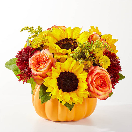 Golden Gourd Pumpkin Bouquet –  Flajes Flowers, Nutley NJ