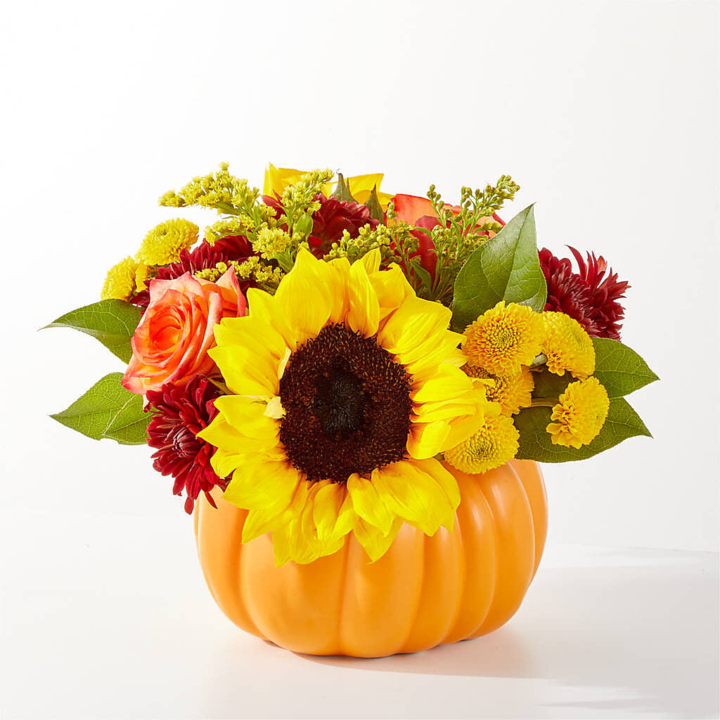 Golden Gourd Pumpkin Bouquet –  Flajes Flowers, Nutley NJ