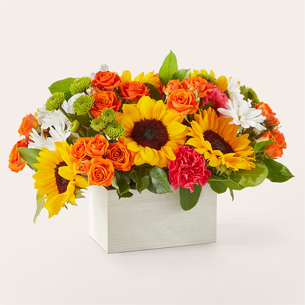 Sun-drenched Blooms Box Bouquet –  Flajes Flowers, Nutley NJ