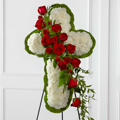 Floral Cross Easel –  Flajes Flowers, Nutley NJ