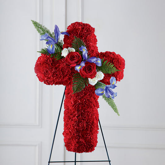Cruz floral de héroe fiel