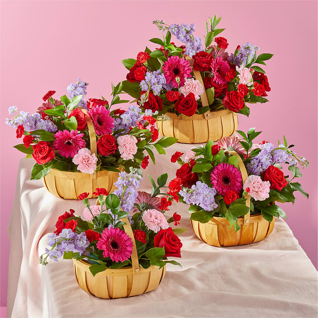 Pink Picnic Basket –  Flajes Flowers, Nutley NJ