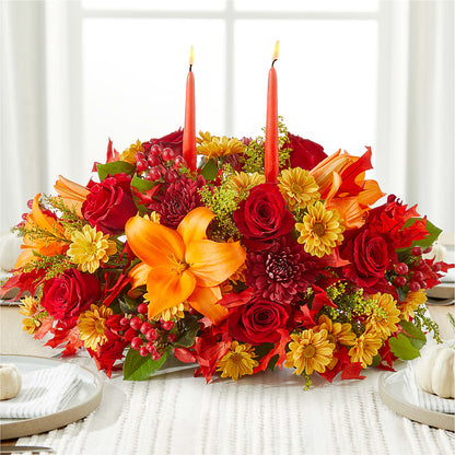Autumn's Embrace Centerpiece –  Flajes Flowers, Nutley NJ