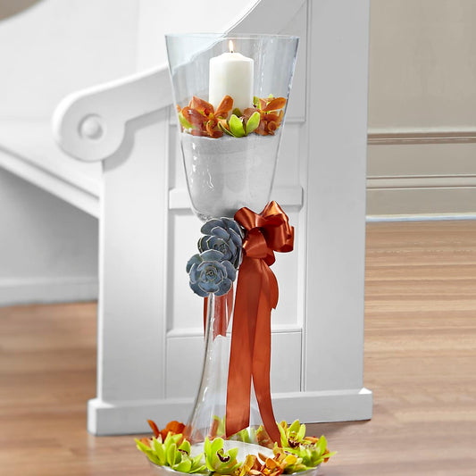 Decoración de banco de boda